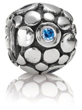 PANDORA Blue Bubbles Charm Authentic Sterling Silver Blue Zirconia